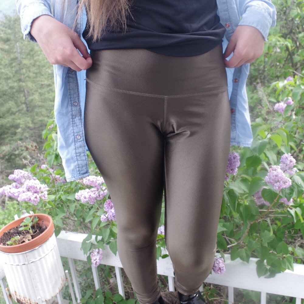 DYI Metallic Green Leggings Made In U.S.A